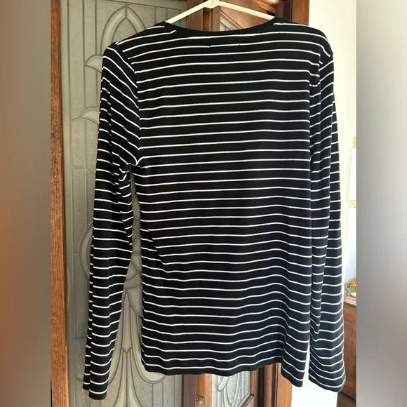 Lauren By Ralph Lauren Half
Button Down Black and White Top Size XL - Picture 4 of 9